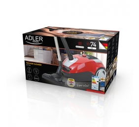 Adler Vacuum Cleaner AD 7041 700 W, Bagged, 74 dB, Red