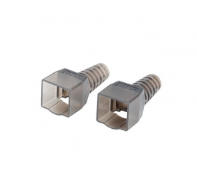 Lanberg | 2X RJ45 CAT6A FTP Plug 8P8C Tool-less Adapter | PL2SA-6000TL | Silver/Transparent