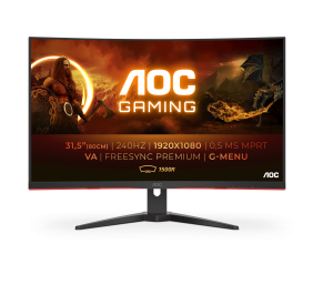 AOC | Curved Gaming Monitor | C32G2ZE | 31.5 " | VA | FHD | 16:9 | 240 Hz | 1 ms | 1920 x 1080 | 300 cd/m² | Headphone out (3.5mm) | HDMI ports quantity 2 | Black | Warranty 36 month(s)