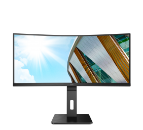 AOC | Curved Monitor | CU34P2A | 34 " | VA | 21:9 | 100 Hz | 1 ms | 3440 × 1440 | 300 cd/m² | Headphone out (3.5mm) | HDMI ports quantity HDMI x 2 | Black | Warranty 36 month(s)