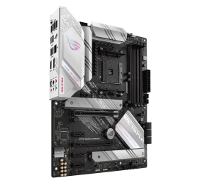 Asus | ROG STRIX B550-A GAMING | Processor family AMD | Processor socket AM4 | DDR4 DIMM | Memory slots 4 | Supported hard disk drive interfaces 	SATA, M.2 | Number of SATA connectors 6 | Chipset AMD B550 | ATX