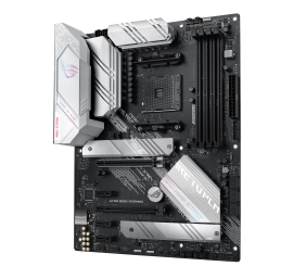 Asus | ROG STRIX B550-A GAMING | Processor family AMD | Processor socket AM4 | DDR4 DIMM | Memory slots 4 | Supported hard disk drive interfaces 	SATA, M.2 | Number of SATA connectors 6 | Chipset AMD B550 | ATX