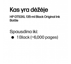 HP GT53XL (1VV21AE) Rašalo papildymo buteliukas, Juoda