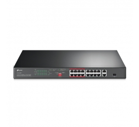 TP-Link TL-SL1218P 16-Port 10/100 Mbps + 2-Port Gigabit Rackmount Šakotuvas su 16-Port PoE+