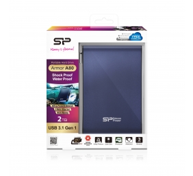 Armor A80 2TB | 2000 GB | 2.5 " | USB 3.1 | Blue