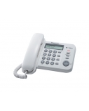 Panasonic | Corded | KX-TS560FXW | Built-in display | Caller ID | White | 198 x 195 x 95 mm | Phonebook capacity 50 entries | 588 g