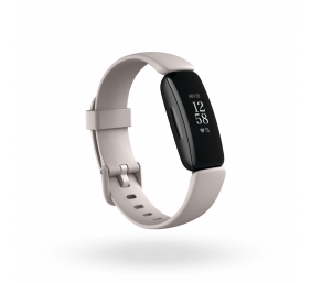 Fitbit Inspire 2 Fitness tracker, Lunar White/Black Fitbit Inspire 2 Smart watch, GPS (satellite), OLED, Touchscreen, Heart rate monitor, Activity monitoring 24/7, Waterproof, Bluetooth, Wi-Fi, White/Black