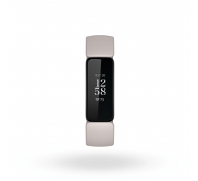 Fitbit Inspire 2 Fitness tracker, Lunar White/Black Fitbit Inspire 2 Smart watch, GPS (satellite), OLED, Touchscreen, Heart rate monitor, Activity monitoring 24/7, Waterproof, Bluetooth, Wi-Fi, White/Black