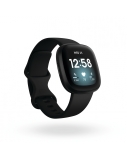 Fitbit Versa 3 Smart watch, GPS (satellite), AMOLED, Touchscreen, Heart rate monitor, Activity monitoring 24/7, Waterproof, Bluetooth, Wi-Fi, Black/Black Aluminum