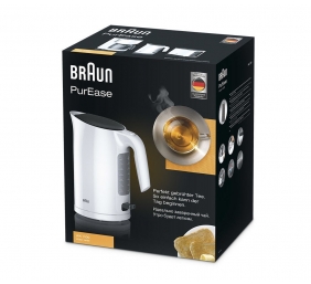Braun | Kettle | WK3100WH PurEase | Standard | 2200 W | 1.7 L | Plastic | 360° rotational base | White