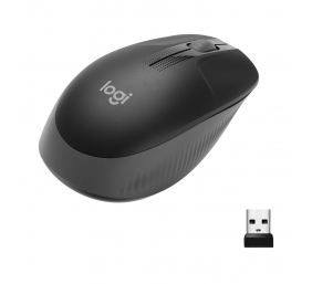 Logitech M190 Full-Size Belaidė pelė, RF Wireless, 1000 DPI, Charcoal