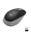 Logitech M190 Full-Size Belaidė pelė, RF Wireless, 1000 DPI, Mid Grey