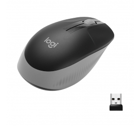 Logitech M190 Full-Size Belaidė pelė, RF Wireless, 1000 DPI, Mid Grey