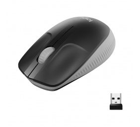 Logitech M190 Full-Size Belaidė pelė, RF Wireless, 1000 DPI, Mid Grey