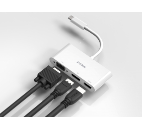 D-Link | 3-in-1 USB-C to HDMI/VGA/DisplayPort Adapter | DUB-V310 | USB hub | USB Type-C