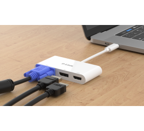 D-Link | 3-in-1 USB-C to HDMI/VGA/DisplayPort Adapter | DUB-V310 | USB hub | USB Type-C