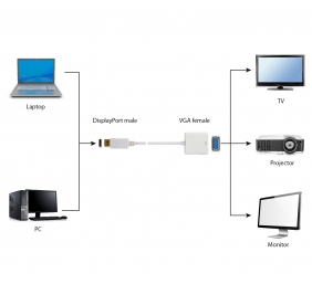 Cablexpert | Adapter cable | DisplayPort | VGA