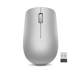 Lenovo | Wireless Mouse | 530 | Optical Mouse | 2.4 GHz Wireless via Nano USB | Platinum Grey | 1 year(s)