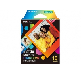 Fujifilm | Instax Square Rainbow (10) Instant Film | 72 x 86 mm | 2.4 x 2.4" Image Area; 3.4 x 2.8" Print Size | Quantity 10