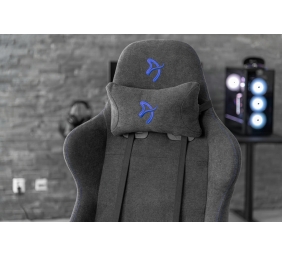 Arozzi Gaming Chair, Verona Signature Soft Fabric, Black/Blue Logo