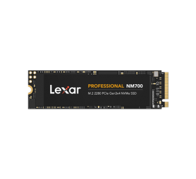 Lexar NVMe SSD Professional NM700 256 GB, SSD form factor M.2 2280, SSD interface PCIe Gen3x4, Write speed 1200 MB/s, Read speed 3500 MB/s