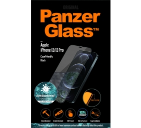 PanzerGlass | Apple | For iPhone 12/12 Pro | Glass | Black | 100% touch; The coating is non-toxic | Case Friendly