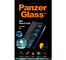 PanzerGlass Apple iPhone 12 Pro Max Antibacterial glass Black Case Friendly