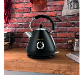 Gorenje | Kettle | K17CLBK | Electric | 2200 W | 1.7 L | Plastic and metal | 360° rotational base | Black