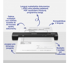 Epson | Wireless Mobile Scanner | WorkForce ES-60W | Colour | Document