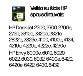 HP 305XL (3YM62AE) Rašalinė kasetė, Juoda