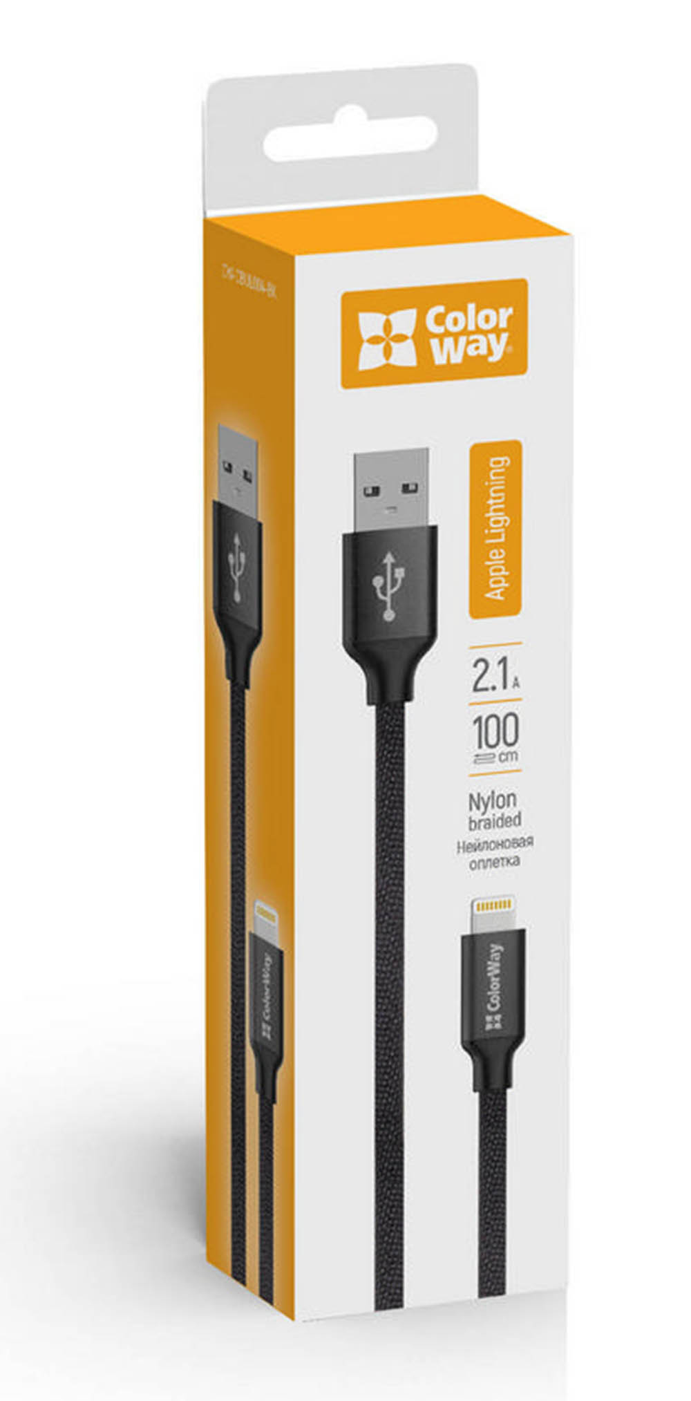 ColorWay | Data Cable | Apple Lightning | Charging cable | 2.1 A