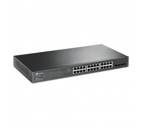 TP-Link JetStream 28-Port Gigabit Smart PoE Ethernet šakotuvas su 24-Port PoE+