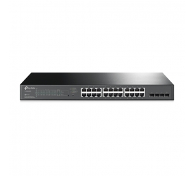 TP-Link JetStream 28-Port Gigabit Smart PoE Ethernet šakotuvas su 24-Port PoE+