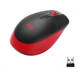 Logitech M190 Full-Size Belaidė pelė, RF Wireless, 1000 DPI, Raudona