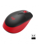 Logitech M190 Full-Size Belaidė pelė, RF Wireless, 1000 DPI, Raudona