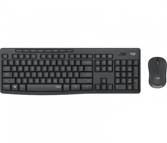 Logitech MK295 Silent Wireless Combo Belaidė klaviatūra, US Int, Graphite