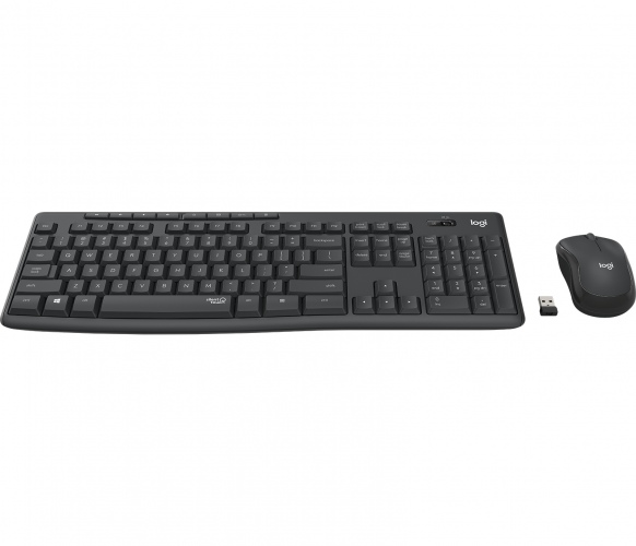 Logitech MK295 Silent Wireless Combo Belaidė klaviatūra, US Int, Graphite