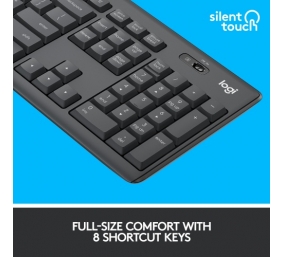 Logitech MK295 Silent Wireless Combo Belaidė klaviatūra, US Int, Graphite