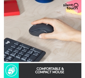 Logitech MK295 Silent Wireless Combo Belaidė klaviatūra, US Int, Graphite