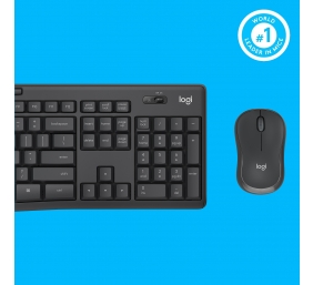 Logitech MK295 Silent Wireless Combo Belaidė klaviatūra, US Int, Graphite