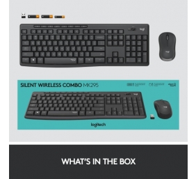 Logitech MK295 Silent Wireless Combo Belaidė klaviatūra, US Int, Graphite