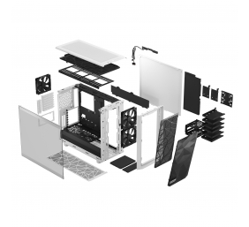 Fractal Design | Meshify 2 Clear Tempered Glass | White | ATX
