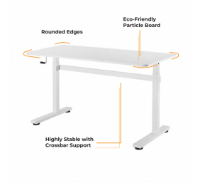 Reguliuojamo aukščio stalas Up Up Loki Baltas