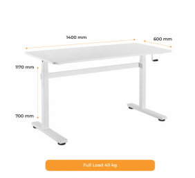 Reguliuojamo aukščio stalas Up Up Loki Baltas
