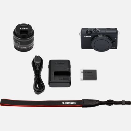 Canon | EOS M200 + EF-M 15-45 IS STM | SLR camera | 24.1 MP | ISO 25600 | Display diagonal 3.0 " | Wi-Fi | Automatic, manual | Viewfinder | CMOS | Black | Image sensor size (W x H) 22.3 x 14.9 cm
