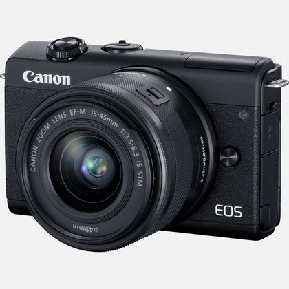 Canon | EOS M200 + EF-M 15-45 IS STM | SLR camera | 24.1 MP | ISO 25600 | Display diagonal 3.0 " | Wi-Fi | Automatic, manual | Viewfinder | CMOS | Black | Image sensor size (W x H) 22.3 x 14.9 cm