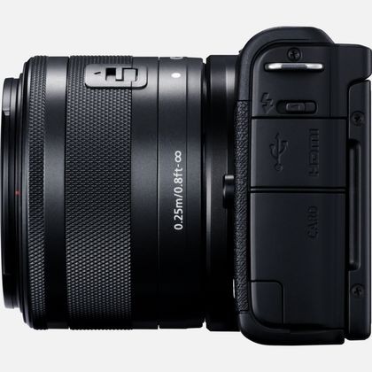 Canon | EOS M200 + EF-M 15-45 IS STM | SLR camera | 24.1 MP | ISO 25600 | Display diagonal 3.0 " | Wi-Fi | Automatic, manual | Viewfinder | CMOS | Black | Image sensor size (W x H) 22.3 x 14.9 cm