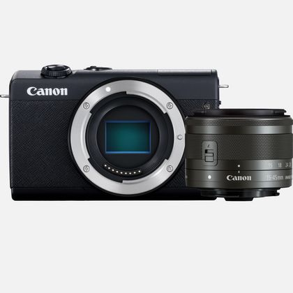 Canon | EOS M200 + EF-M 15-45 IS STM | SLR camera | 24.1 MP | ISO 25600 | Display diagonal 3.0 " | Wi-Fi | Automatic, manual | Viewfinder | CMOS | Black | Image sensor size (W x H) 22.3 x 14.9 cm
