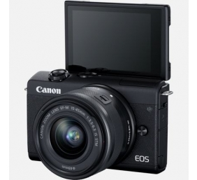 Canon | EOS M200 + EF-M 15-45 IS STM | SLR camera | 24.1 MP | ISO 25600 | Display diagonal 3.0 " | Wi-Fi | Automatic, manual | CMOS | Black | Image sensor size (W x H) 22.3 x 14.9 cm | Magnification  x | Viewfinder