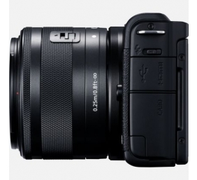 Canon | EOS M200 + EF-M 15-45 IS STM | SLR camera | 24.1 MP | ISO 25600 | Display diagonal 3.0 " | Wi-Fi | Automatic, manual | Viewfinder | CMOS | Black | Image sensor size (W x H) 22.3 x 14.9 cm